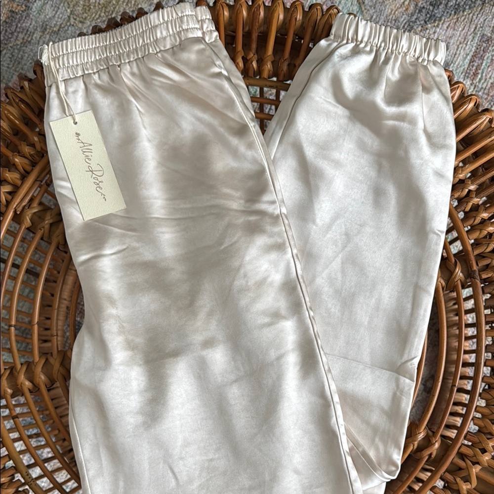 Silk Satin Jogger Pants Size S